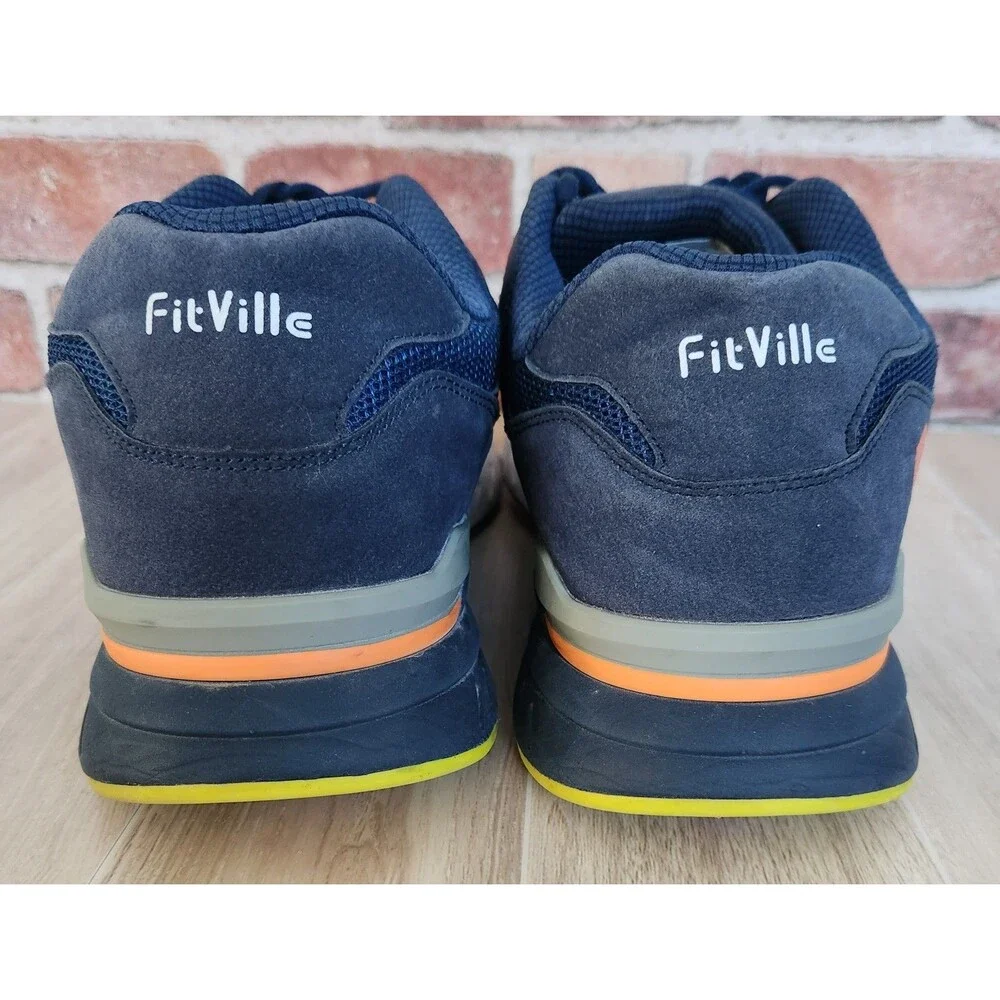 Fitville Men’s Shoes Size US 14 EW Blue Marca Lace Up Extra Wide Walking Comfort